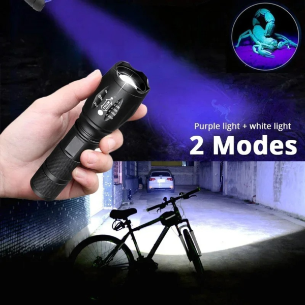 Linterna Luz Led Ultravioleta Uv Recarga