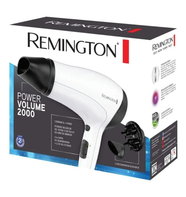 Secador Remington Power Volumen 2000 Con Iones y cerámica