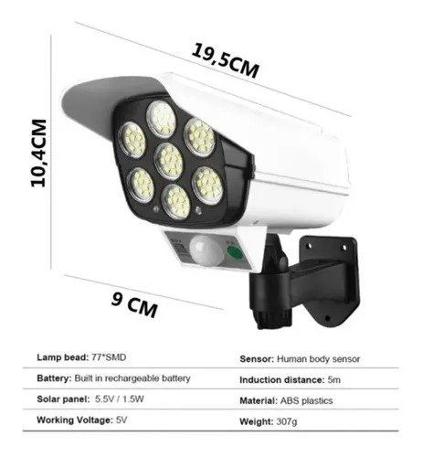Lámpara Luz Solar Simulador Cámara Ip Se