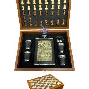 Licorera Wiskera De Lujo Set Madera 8oz