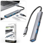 Adaptador Convertidor Tipo C 4 En 1 Hub