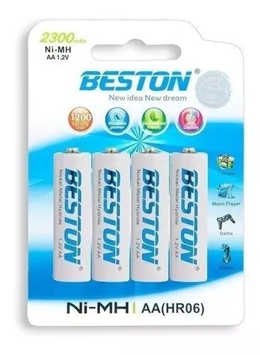 Pila Bateria Recargable Beston Aa X 4Unds