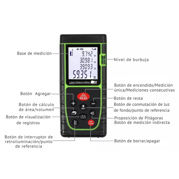 Distanciometro Metro Laser 40m Medidor A