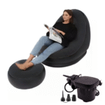 Sofá Negro Inflable PosaPies + Inflador