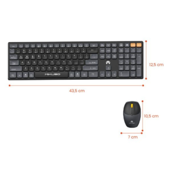 Combo Teclado Y Mouse Mikuso Ergonomico