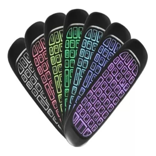 Control Smart Tv Air Mouse Teclado Luces