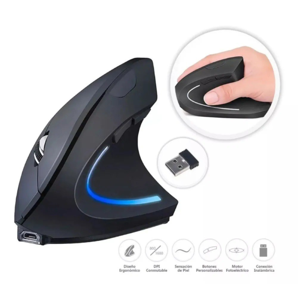 Mouse Inalámbrico Ergonómico Hp S6000