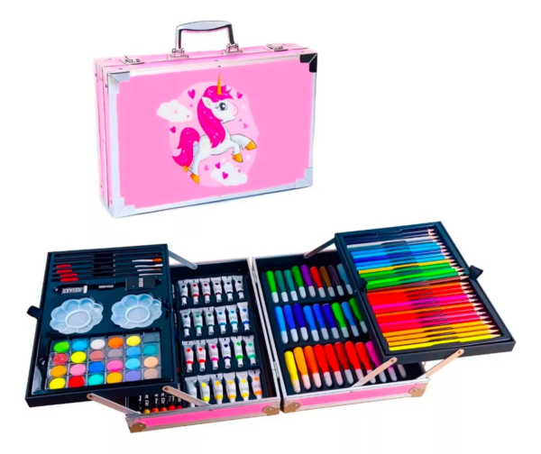 Kit de Arte con Maleta de Lujo rosado