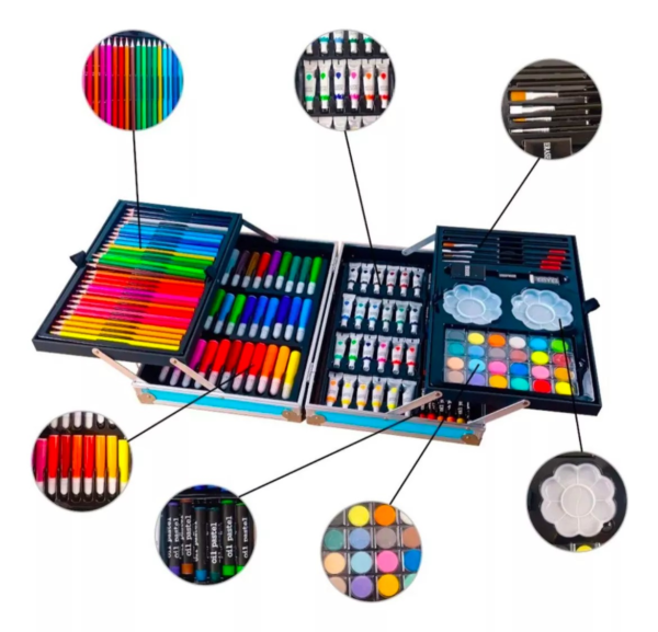 Kit de Arte con Maleta de Lujo rosado