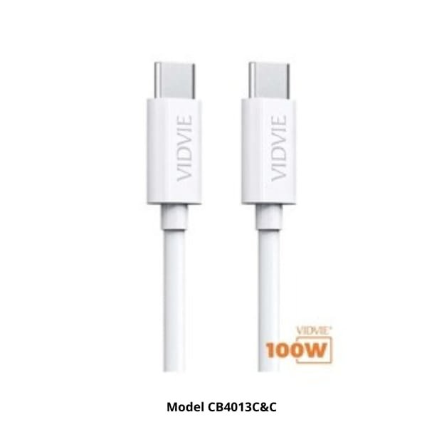 Cable Cargador 100W 1m USB-C – USB-C VIDVIE