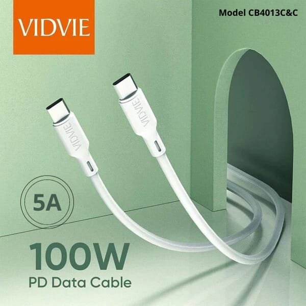 Cable Cargador 100W 1m USB-C – USB-C VIDVIE