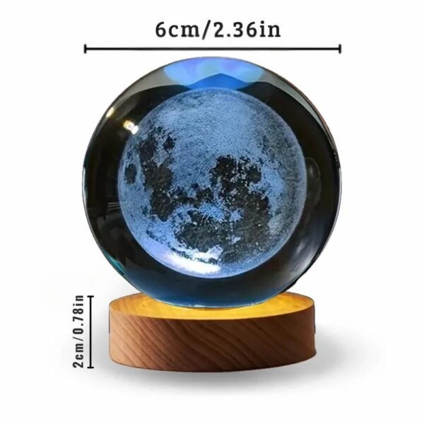 Lámpara Esfera Cristal Luna Llena