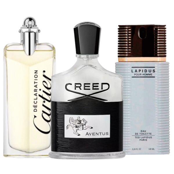 Combo 043- DECLARATION-CARTIER/, AVENTUS-CREED/, LAPIDUS-TED LAPIDUS
