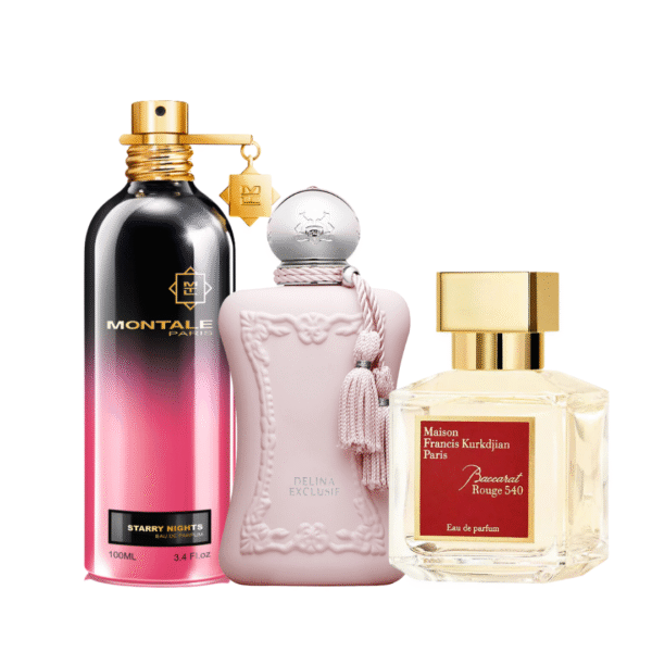 Combo 009 Dama -STARRY NIGHT-MÓNTALE/, DELINA-PARFUMS DE MARLY/, BACCARAT ROUGE 540-MAISON FRANCIS